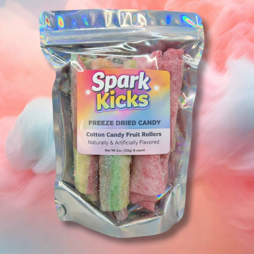 Freeze Dried Cotton Candy Rollers
